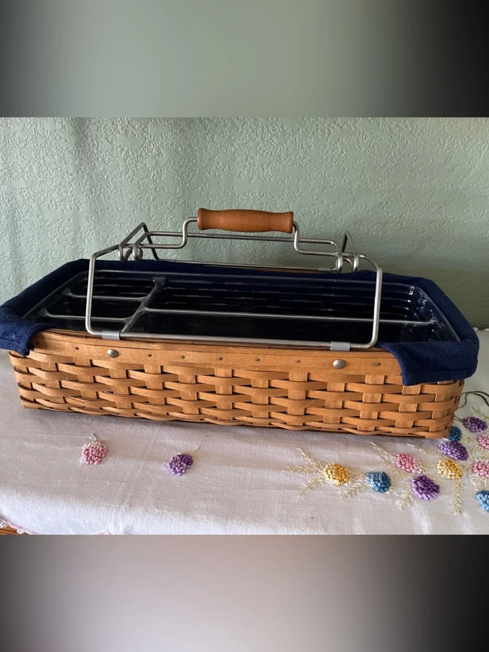 Retired Longaberger #10693 Household Caddy Basket – SB 2004 – Dresden, Ohio
